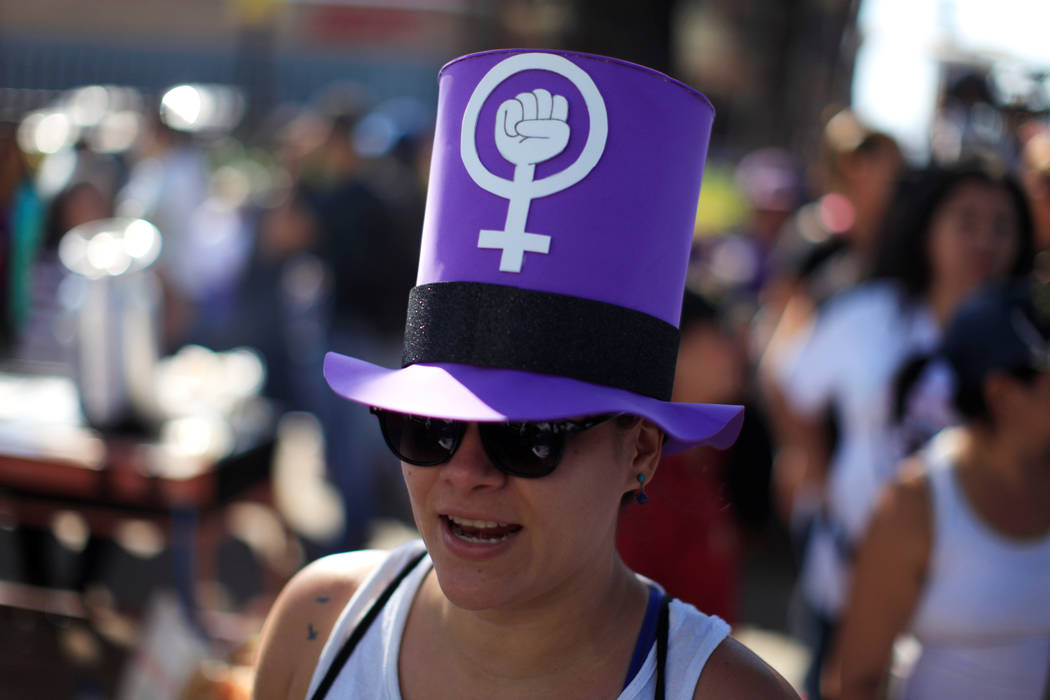 An activist takes part in a 'Day Without a Woman' march on International Women's Day in San Salvador, El Salvador, March 8, 2017. (Jose Cabezas/Reuters)