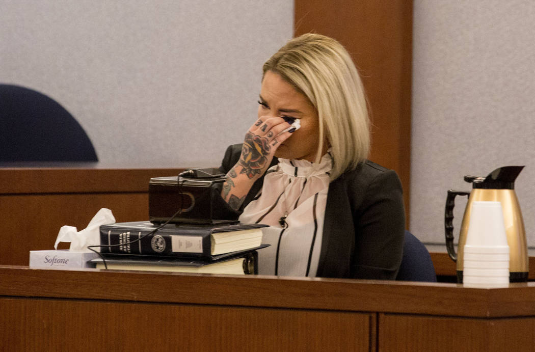 Testimony from Christine Mackinday, victim in the rape and attempted murder trial of former mixed martial arts fighter Jonathan Koppenhaver, also known as War Machine at the Regional Justice Cente ...