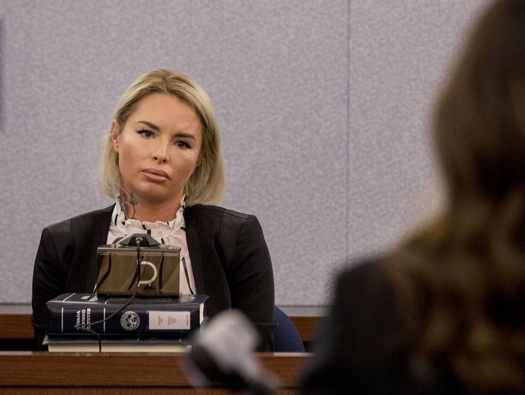 Testimony from Christine Mackinday, victim in the rape and attempted murder trial of former mixed martial arts fighter Jonathan Koppenhaver, also known as War Machine at the Regional Justice Cente ...