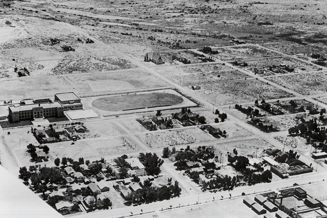 Las Vegas High School approximately 1933. (Photograph courtesy of Maurine and Fred Wilson Collection at University of Nevada, Las Vegas Library)