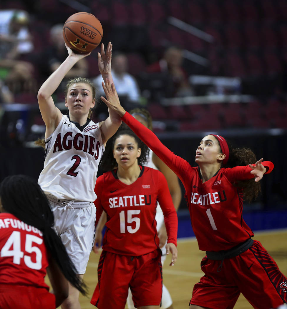 New Mexico State women win third straight WAC title Las Vegas Review