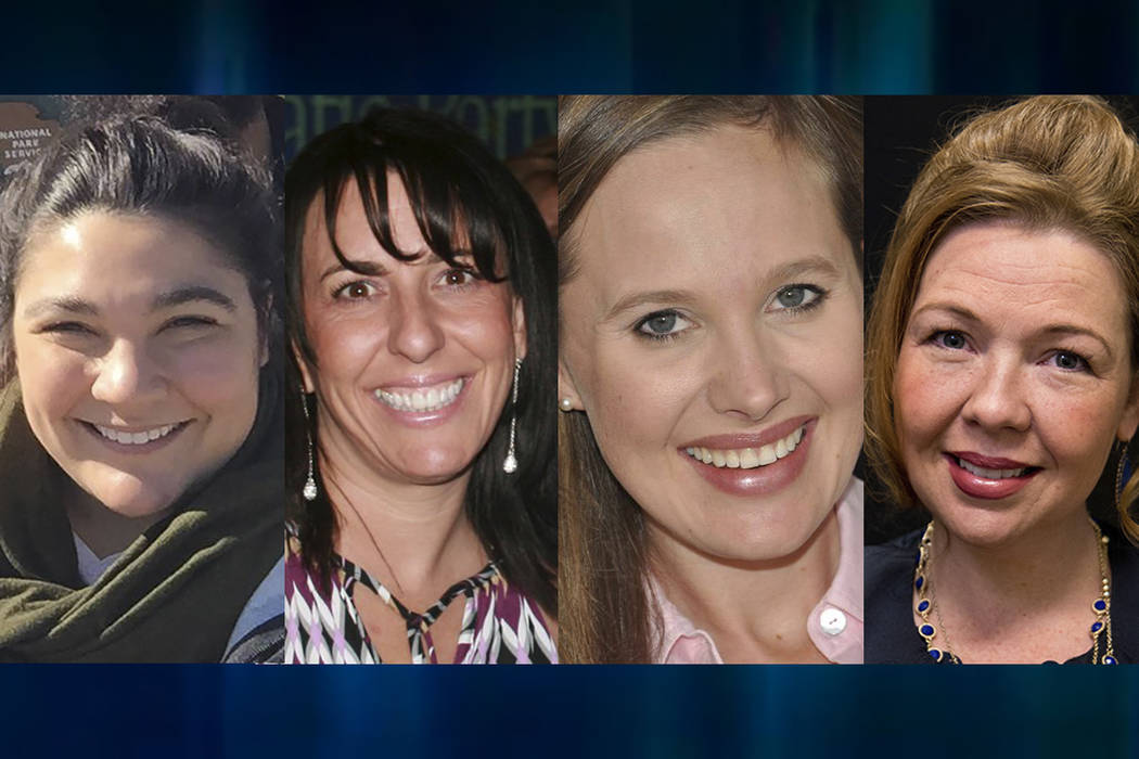Aida Blankenship, Ronni Council, Charity Stevens and Shannon Bilbray-Axelrod. (Facebook and Las Vegas Review-Journal file)