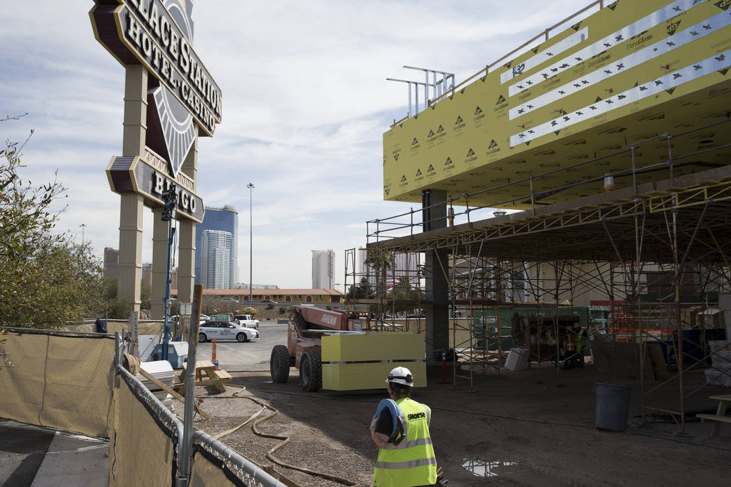 The construction site of a new building at Palace Station hotel-casino on Wednesday, March 15, 2017, in Las Vegas. (Erik Verduzco/Las Vegas Review-Journal) @Erik_Verduzco