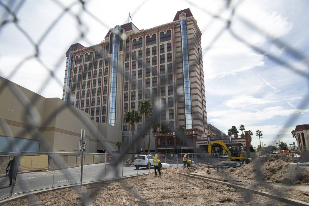 A construction site outside of Palace Station hotel-casino on Wednesday, March 15, 2017, in Las Vegas. (Erik Verduzco/Las Vegas Review-Journal) @Erik_Verduzco