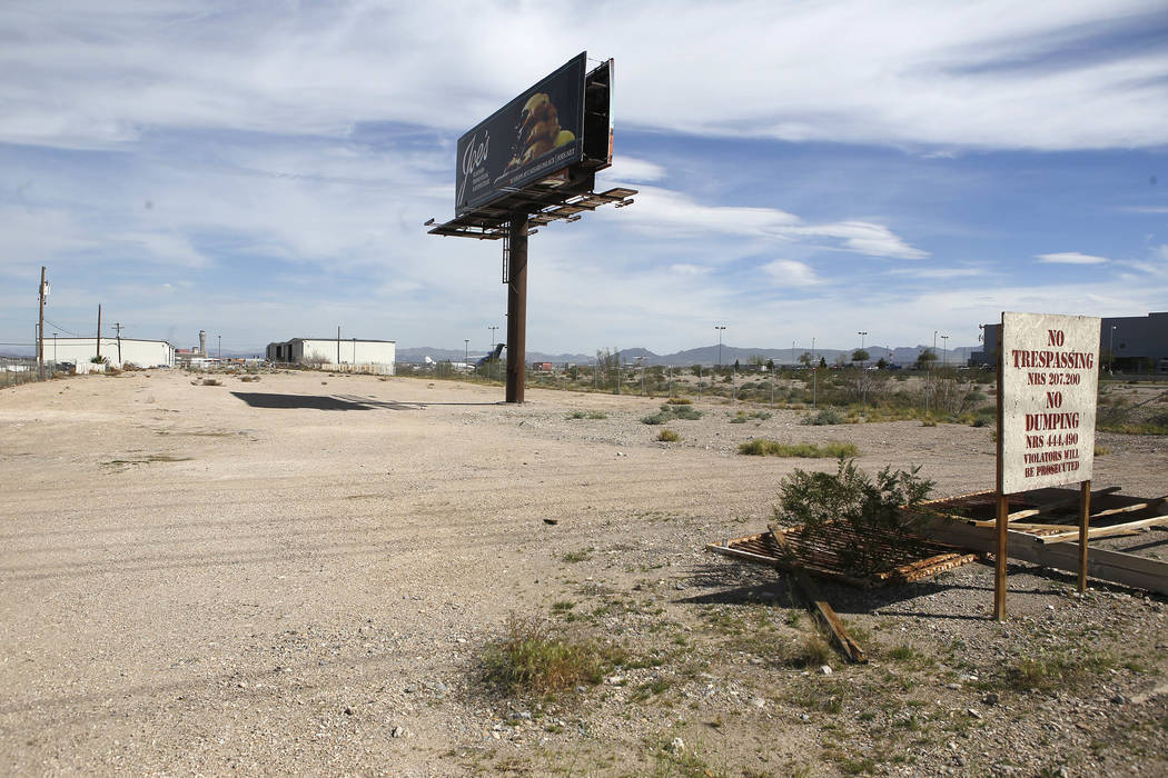 A 1.76-acre parcel of land on the south Strip on Wednesday, March 15, 2017, in Las Vegas. The land is currently for sale. (Christian K. Lee/Las Vegas Review-Journal) @chrisklee_jpeg