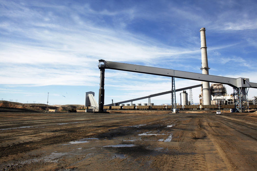 The coal stack at the Reid Gardner Generating Station on Thursday, March 16, 2017, in Moapa, Nev. (Rachel Aston/Las Vegas Review-Journal) @rookie__rae