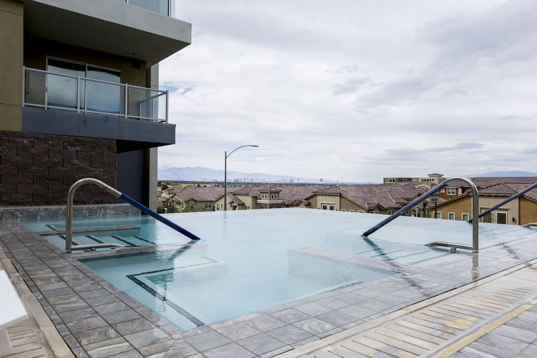 The infinity spa at the Vantage Lofts on South Gibson Road and Paseo Verde Parkway in Henderson, Wednesday, March 22, 2017. (Elizabeth Brumley/Las Vegas Review-Journal) @EliPagePhoto