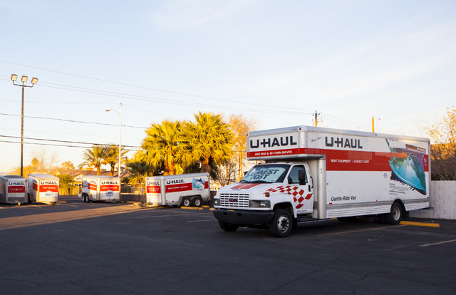 U-Haul Moving & Storage, 2001 W Bonanza Road in Las Vegas, is seen Tuesday, Dec. 20, 2016. (Miranda Alam/Las Vegas Review-Journal) @miranda_alam
