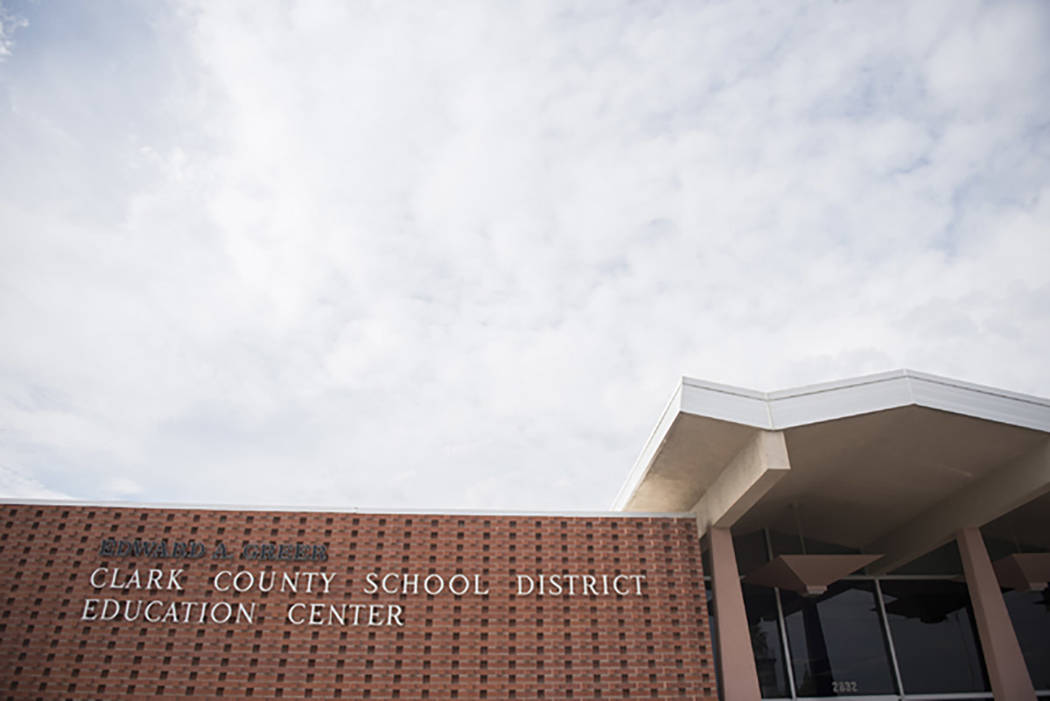 The Clark County School District Edward Greer Education Center is shown in Las Vegas on Thursday, July 12, 2015. (Jason Ogulnik/ Las Vegas Review-Journal)