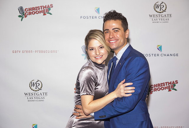 Nicole Kaplan and Graham Fenton arrive for the "Christmas Crooner" charity concert at Westgate on Sunday, Dec. 18, 2016, in Las Vegas. (Courtesy)