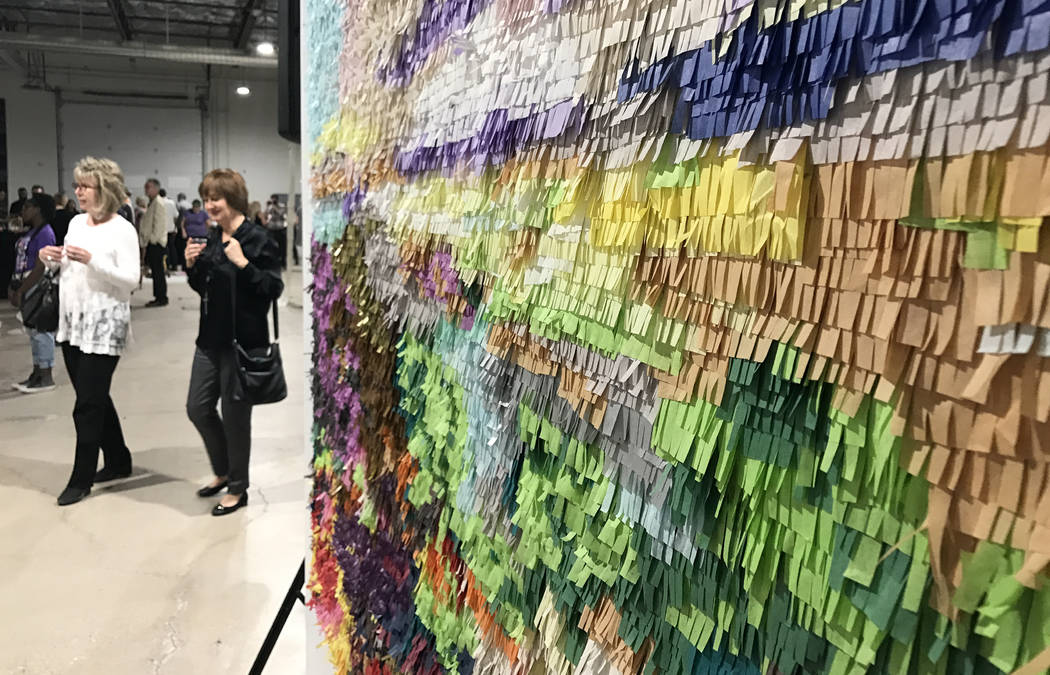 Works by artist Justin Favela are featured at Tilting the Basin, a 10-week exhibit presented by the Nevada Museum of Art and Art Museum at Symphony Park. The show opened Mar. 16 at a pop-up galler ...