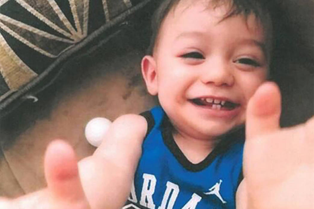 This undated photo provided by family, shows 1-year-old Jayden Cortez, who was abducted in a stolen vehicle Thursday, March 23, 2017, in Cathedral City, California. An Amber Alert has been issued ...
