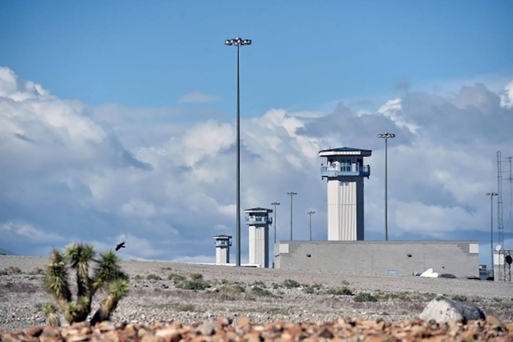 Watch towers at the High Desert State Prison, a part of the State of Nevada Department of Corrections on Nov. 10, 2015. (David Becker/Las Vegas Review-Journal)