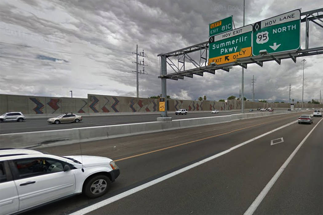 The Summerlin Pkwy HOV exit on northbound US 95. (Google Maps)