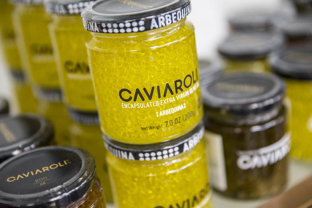 Caviaroli extra virgin olive oil will be available at the Vegas Food Expo at Gold Coast hotel/casino running March 30-31. Photo taken on Monday, March 27, 2017, at at Artisanal Foods, in Las Vegas ...