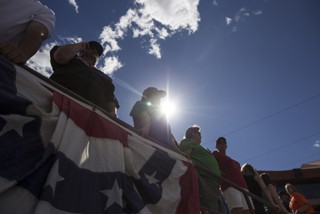 Fans watch the Chicago Cubs play against the New York Mets in their baseball game during Big League Weekend at Cashman Field on Friday, March 1, 2016, in Las Vegas. The Mets won 8-1. Erik Verduzco ...