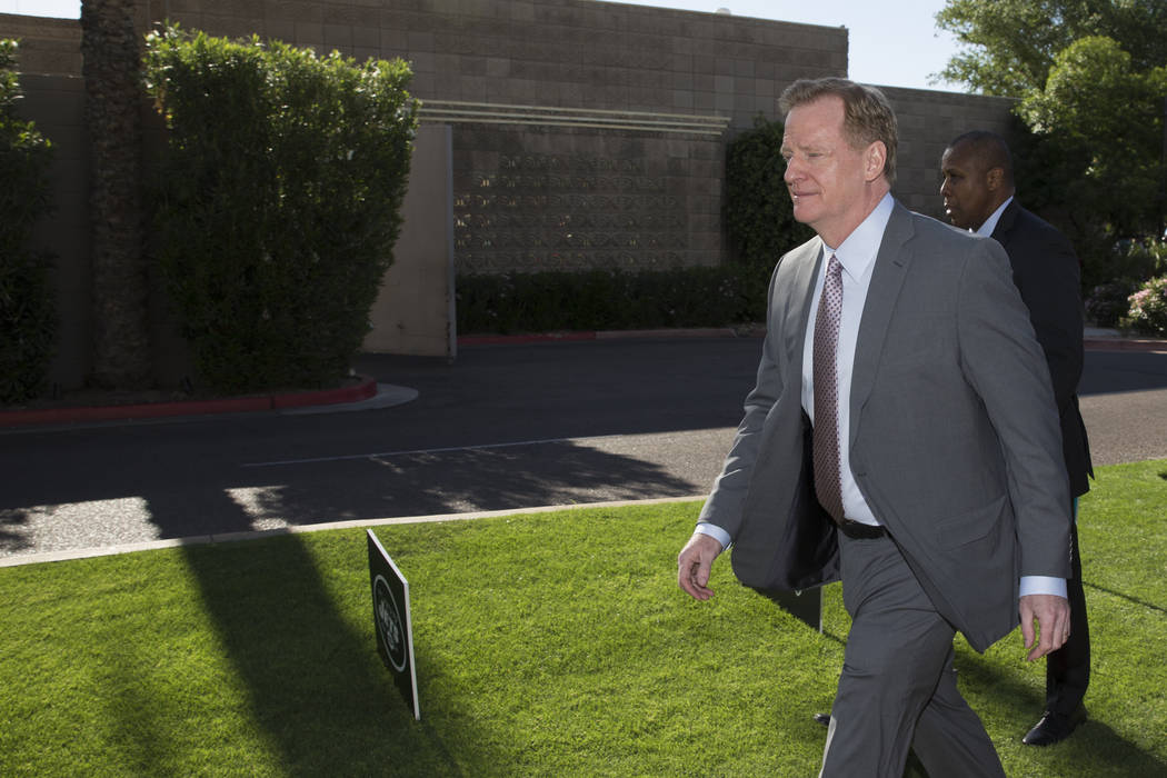 Commissioner Roger Goodell during day two of the NFL Annual Meeting at the Arizona Biltmore Hotel on Monday, March 27, 2017, in Phoenix, Ariz. (Erik Verduzco/Las Vegas Review-Journal) @Erik_Verduzco