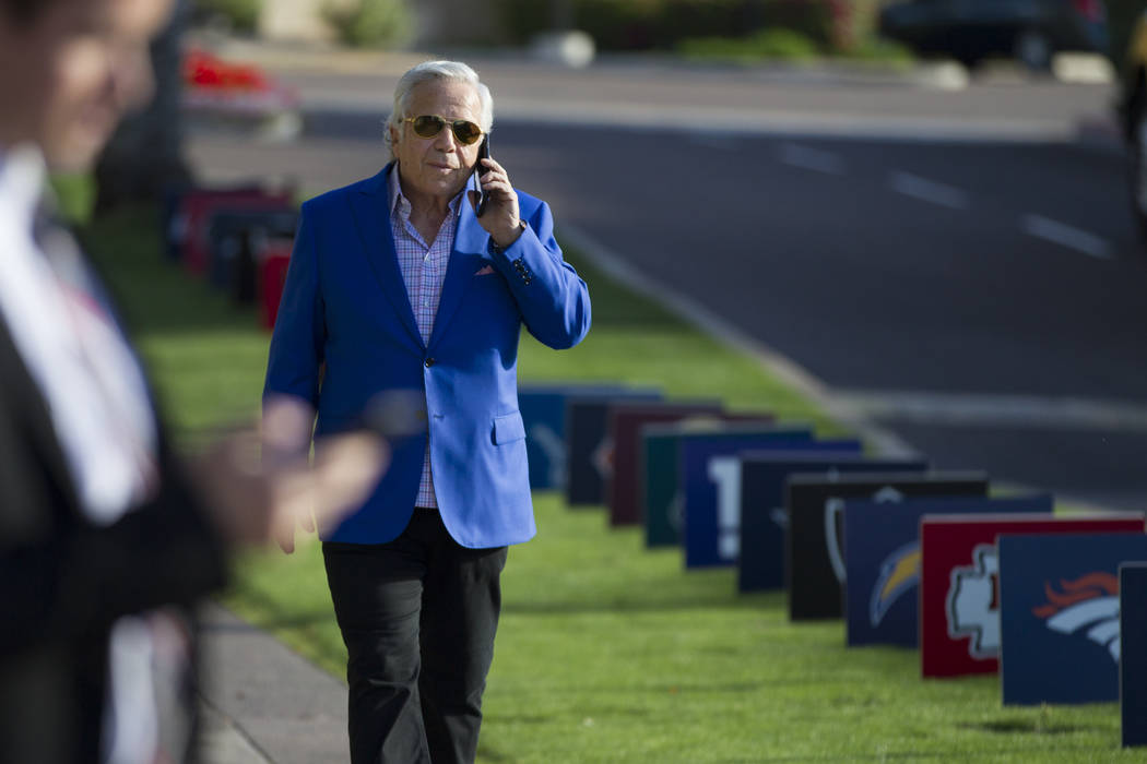 New England Patriots owner Robert Kraft during day two of the NFL Annual Meeting at the Arizona Biltmore Hotel on Monday, March 27, 2017, in Phoenix, Ariz.. (Erik Verduzco/Las Vegas Review-Journal ...