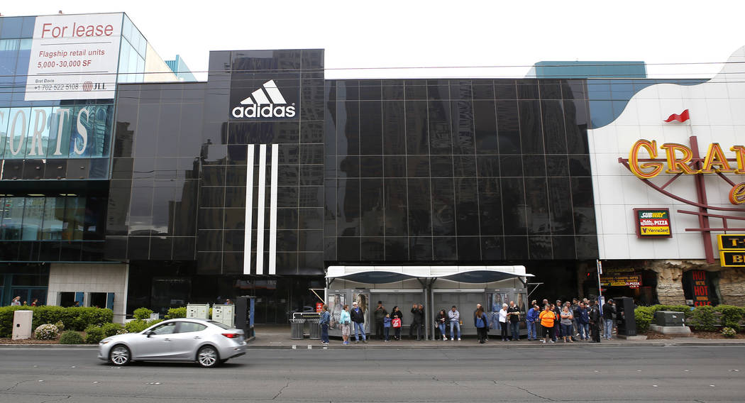 The Adidas store, at Showcase Mall, 3785 Las Vegas Boulevard South, is under construction Friday, March 31, 2017, in Las Vegas. (Christian K. Lee/Las Vegas Review-Journal) @chrisklee_jpeg