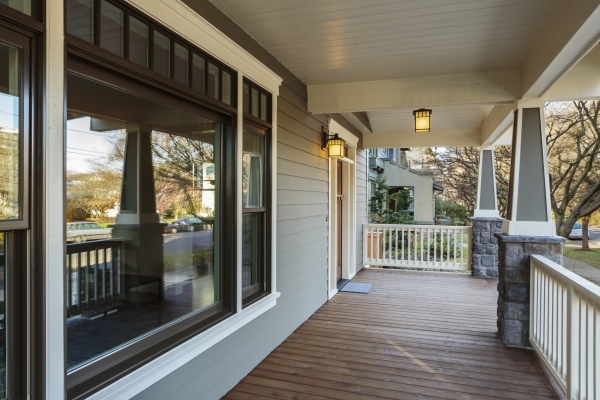 Large Porch Exterior of an Upscale Home
