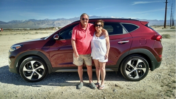 Randy and Bernice Stenberg with their 2016 Hyundai Tucson purchased at Henderson Hyundai Superstore. COURTESY