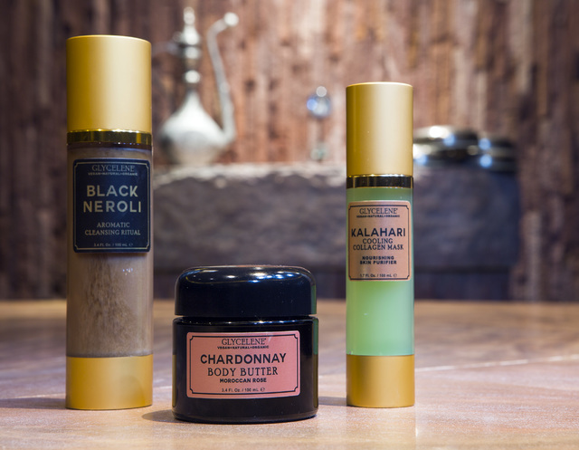 Sahra Spa at Cosmopolitan of Las Vegas has partnered with an all-vegan skin care line called Glycelene. Products include cleansers, exfoliants, moisturizers and balms to used for hamman massage t ...