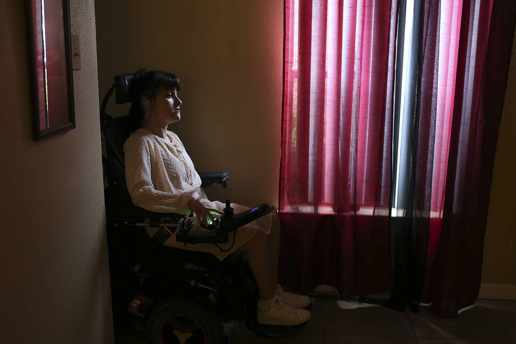 Sharona Dagani at her home in San Antonio, Texas on Sunday, March 12, 2017. The 29-year-old Dagani, born with cerebral palsy, is one of hundreds of former clients whose funds authorities say were ...
