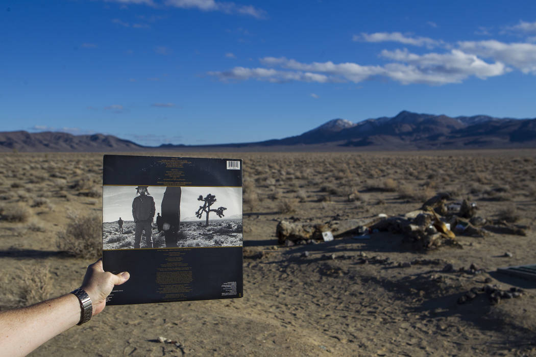 The remains of the tree featured in the album artwork of U2's 1987 album "The Joshua Tree" is s ...