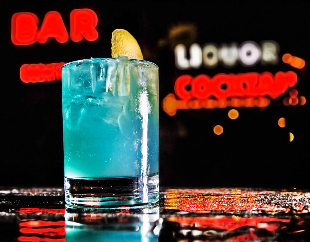 The &quot;Getting Off on Frank Sinatra&quot; cocktail at Atomic Liquor  on Tuesday, March 14, 2017, in Las Vegas. The drink was made in honor of local author Megan Edwards' premiere party  ...