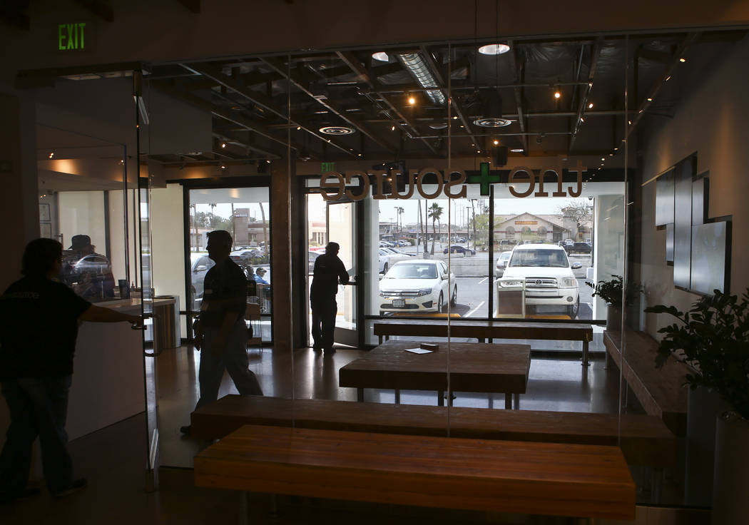 Patients come and go at medical marijuana dispensary The Source in Las Vegas on Thursday, March 30, 2017. (Chase Stevens/Las Vegas Review-Journal) @csstevensphoto