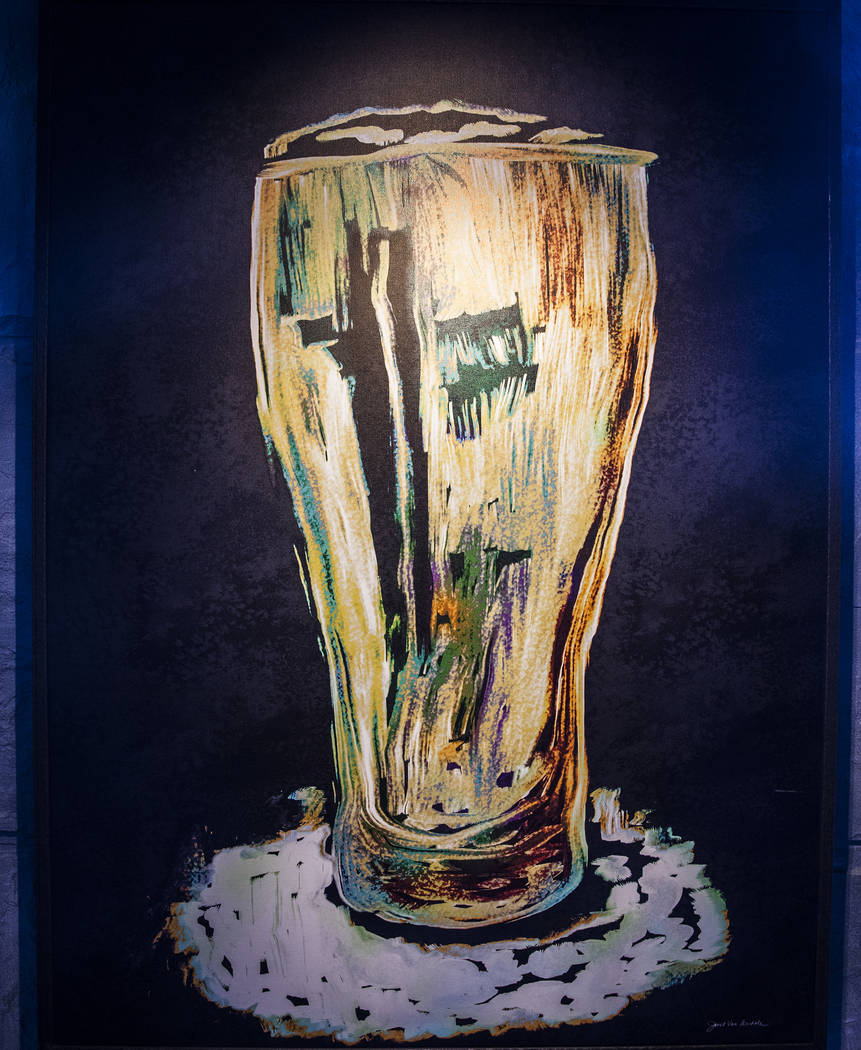 Beer-themed artwork at PT's Brewing Company on Tuesday, April, 4, 2017, in Las Vegas. (Benjamin Hager/Las Vegas Review-Journal) @benjaminhphoto