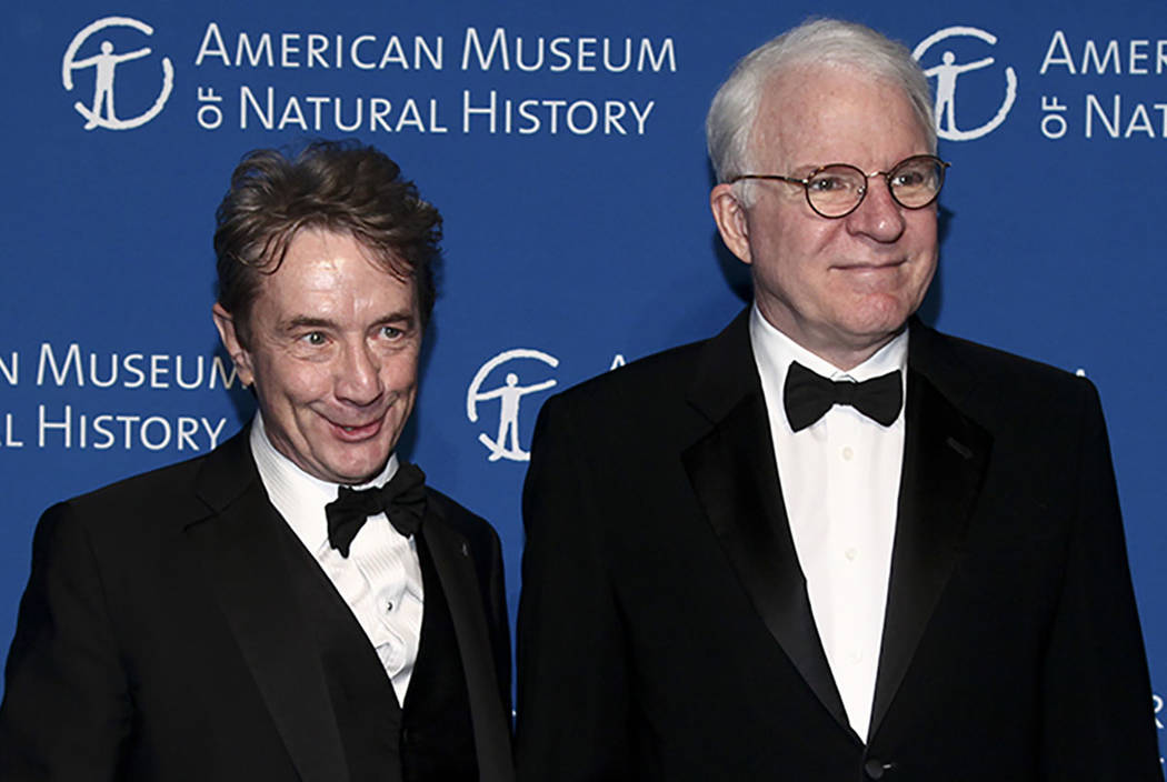 Martin Short, left, and Steve Martin, right, attend the American Museum of Natural History's Museum Gala on Thursday, Nov. 17, 2016, in New York. (Photo by Andy Kropa/Invision/AP)