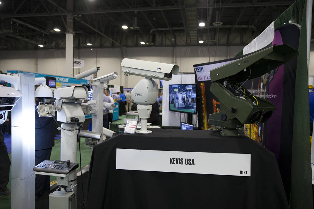 Security cameras on display during the International Security Conference & Exposition at the Sands Expo on Wednesday, April 5, 2017, in Las Vegas. Erik Verduzco Las Vegas Review-Journal Follow ...