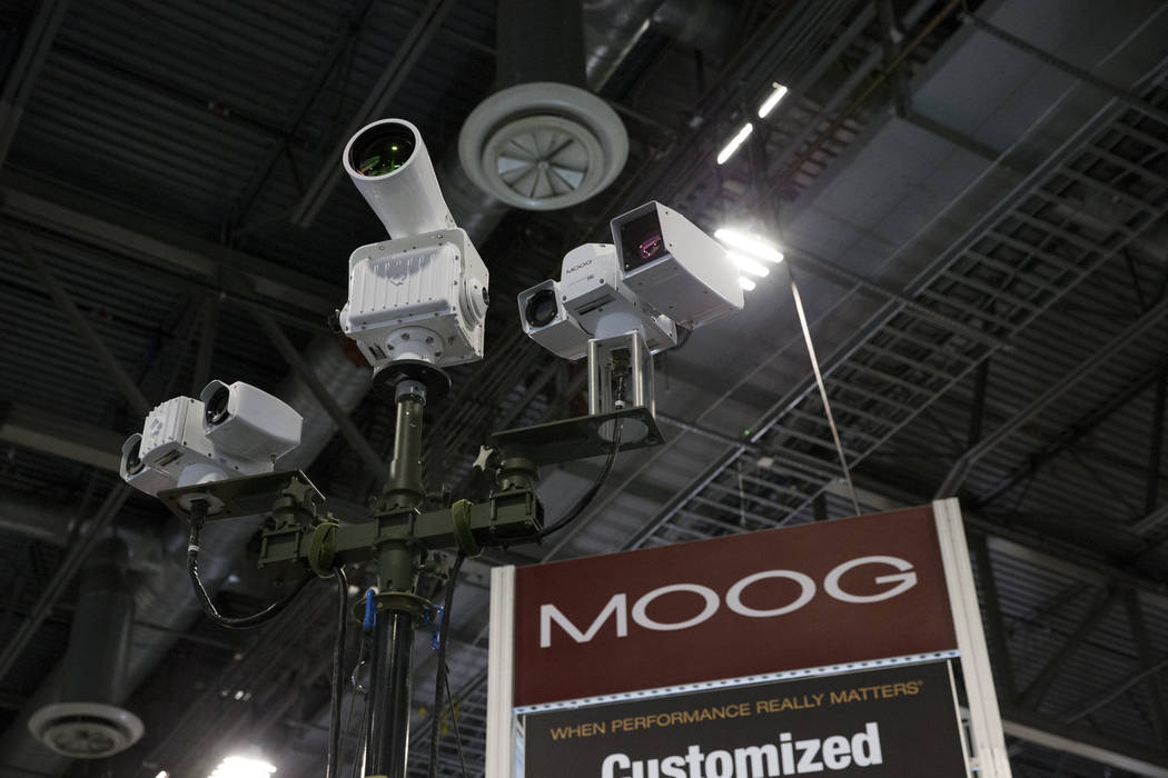 Security cameras on display during the International Security Conference & Exposition at the Sands Expo on Wednesday, April 5, 2017, in Las Vegas. Erik Verduzco Las Vegas Review-Journal Follow ...