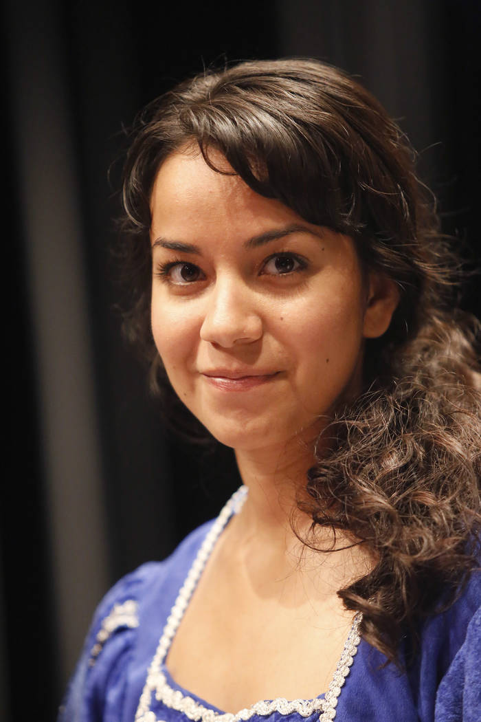 Irma Chavez of the Shakespeare Institute of Nevada at Western High School on Friday, March 24, 2017, in Las Vegas. Chavez is a scene director for the play "As You Like It". (Chri ...