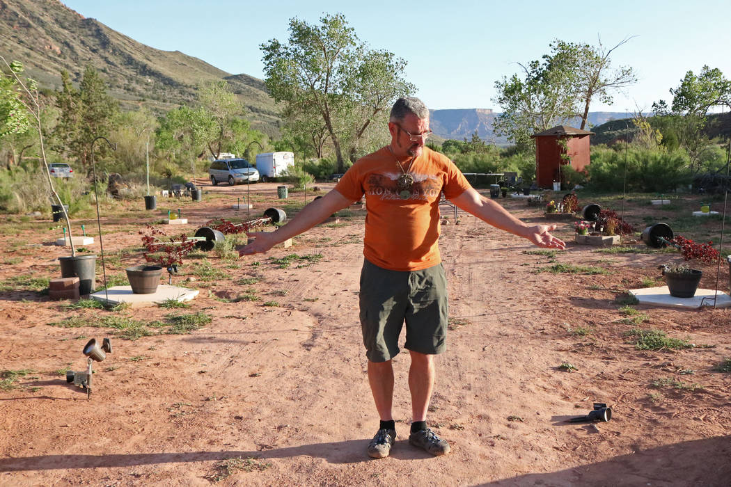 Brent Fitzpatrick surveys his property, Thursday, April, 13, 2017. Fitzpatrick owns a piece of land located west of Zion National Park. Gabriella Benavidez Las Vegas Review-Journal @gabbydeebee