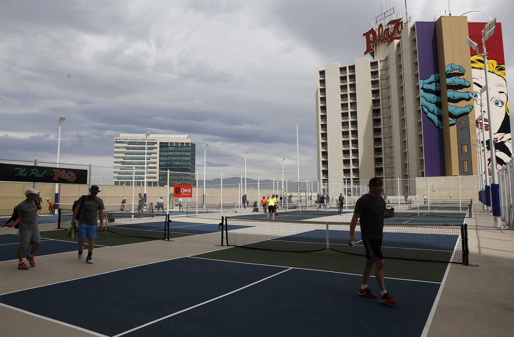 The Sin City Showdown pickleball tournament at the Plaza hotel-casino on Friday, April 7, 2017, in downtown Las Vegas. Christian K. Lee Las Vegas Review-Journal @chrisklee_jpeg