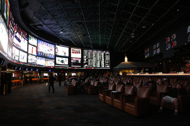 Westgate sports book on Thursday, Jan. 26, 2017, in Las Vegas. The sports book posted nearly 400 Super Bowl prop bets. (Christian K. Lee/Las Vegas Review-Journal) @chrisklee_jpeg