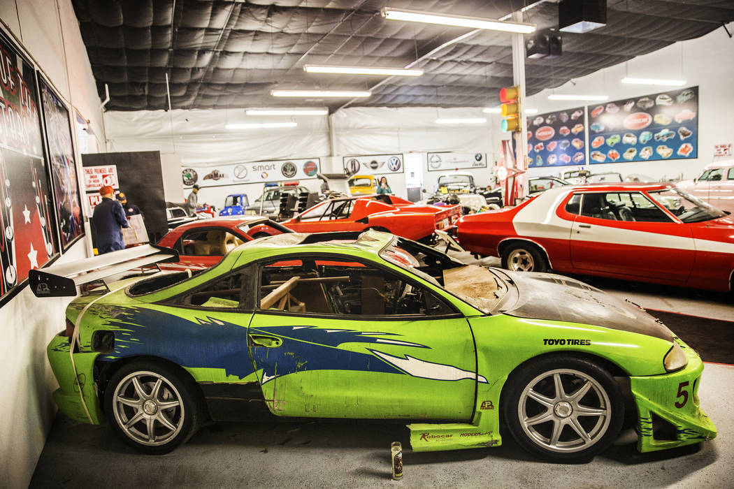 The 1996 Mitsubishi Eclipse featured in the first of the Fast and the Furious movie series at the Hollywood Cars Museum on Tuesday, April, 4, 2017, at Hot Rod City, in Las Vegas. (Benjamin Hager/L ...