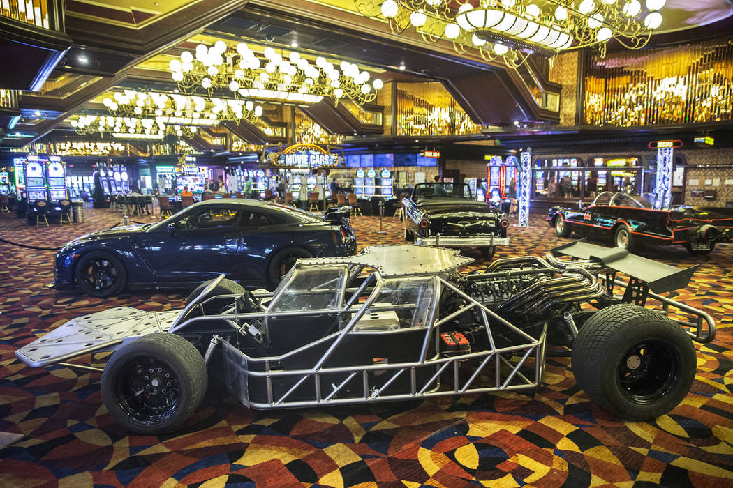 A custom-built ramp car featured in Fast & Furious 6 at Gold Strike Hotel & Gambling Hall on Wednesday, April, 5, 2017, in Jean. (Benjamin Hager/Las Vegas Review-Journal) @benjaminhphoto