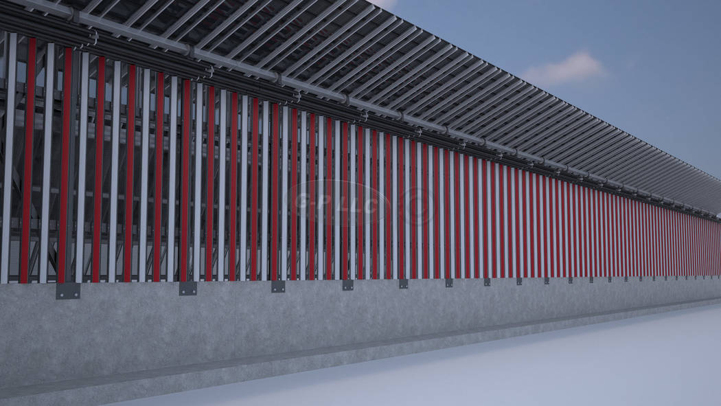 Thomas Gleason, owner of North Las Vegas-based Gleason Partners, says he submitted a bid for President Trump's proposed border wall with Mexico. Gleason's barrier, as seen in the above rendering,  ...