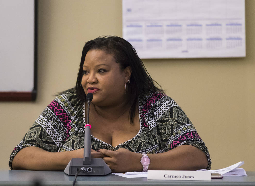 Dr. Carmen Jones during a meeting for Clark Countyճ Green Ribbon Panel at the Clark County Department of Building and Fire Prevention in Henderson on Friday, April 7, 2017. Miranda Alam Las ...