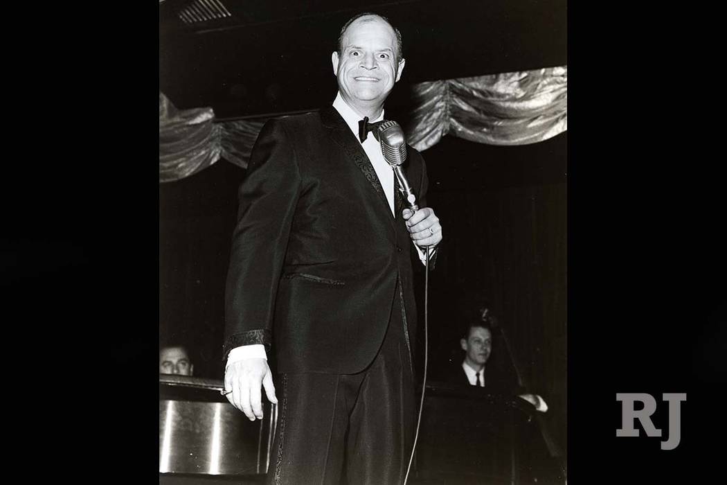 Comedian Don Rickles performs at the Sahara in Las Vegas on April 20, 1965. (Courtesy)
