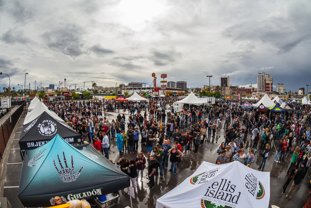Attendees mingle during the sixth annual Great Vegas Festival of Beer April 9. (View)