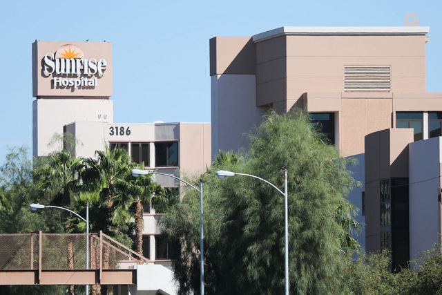 Sunrise Hospital and Medical Center in Las Vegas is seen on Thursday, Oct. 20, 2016. (Brett Le Blanc/Las Vegas Review-Journal) @bleblancphoto)