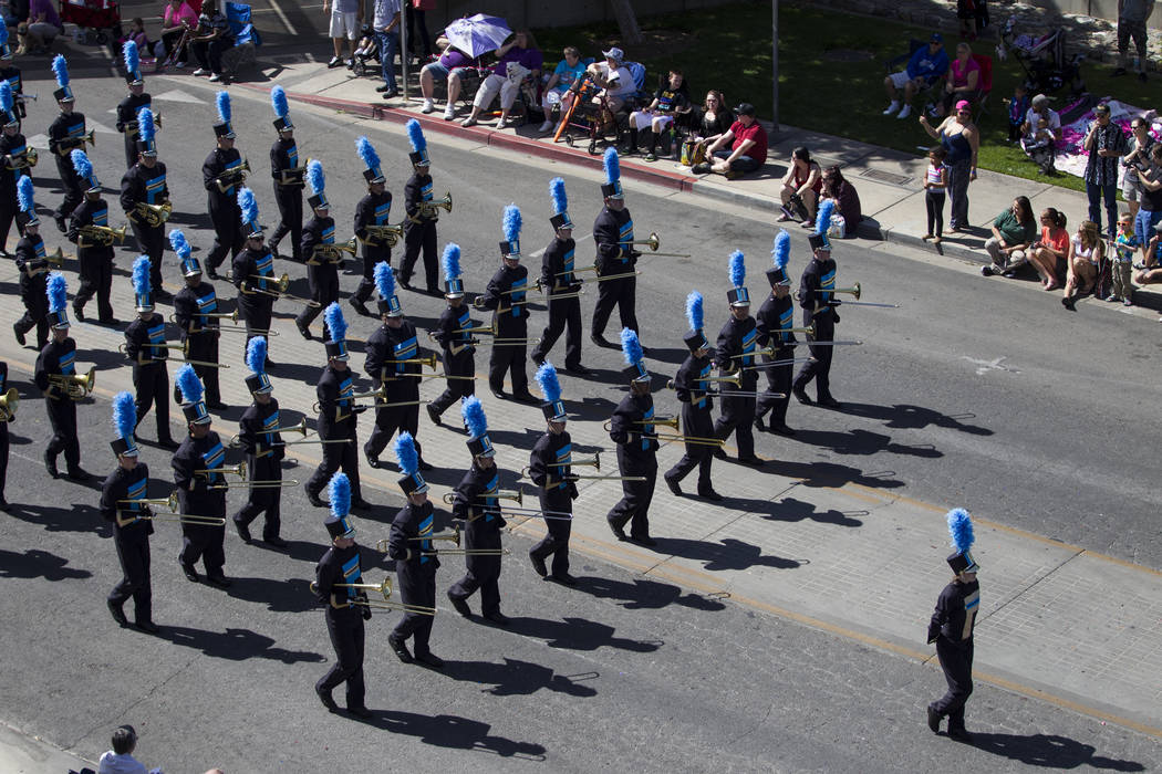 The Foothill High School band during the annual Henderson Heritage Parade and Festival on Saturday, April 15, 2017, in Henderson. Erik Verduzco Las Vegas Review-Journal @Erik_Verduzco