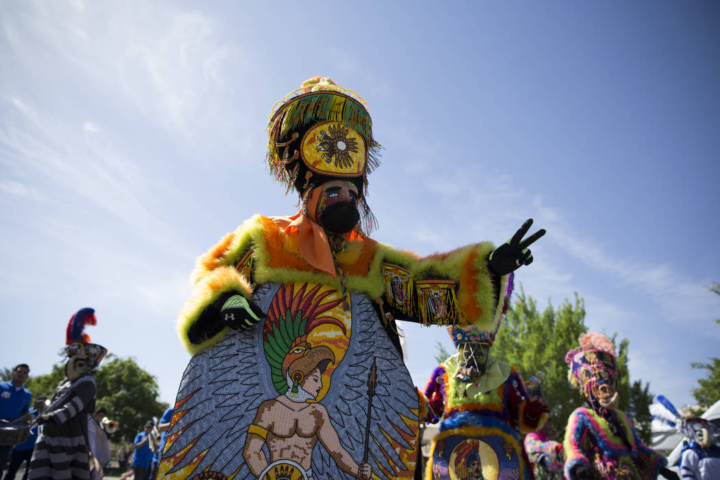 Members of the Banda Imperio cultural dance group perform during the annual Henderson Heritage Parade and Festival on Saturday, April 15, 2017, in Henderson. Erik Verduzco Las Vegas Review-Journal ...