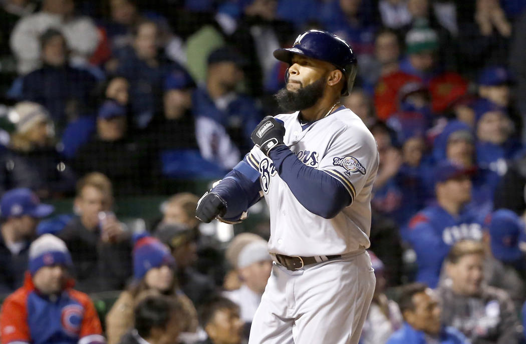 Brewers' April sensation Eric Thames has multiple Las Vegas ties