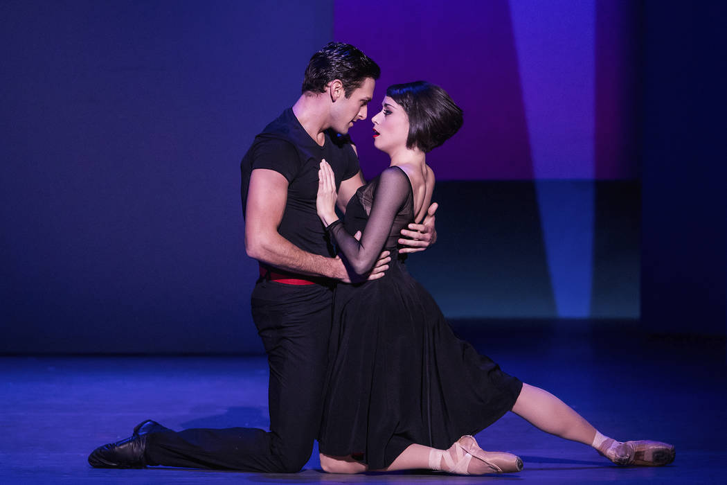 Artist Jerry (Garen Scribner) and dancer Lise (Sara Esty) find romance in the Tony-winning musical “An American in Paris.” (Matthew Murphy The Smith Center for the Performing Arts)