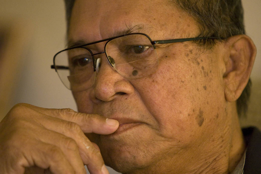 Rodolfo Meana, 73, talks to a reporter at his Las Vegas apartment Thursday, Aug. 14, 2008, regarding his experience at the Endoscopy Center of Southern Nevada where health authorities say he contr ...